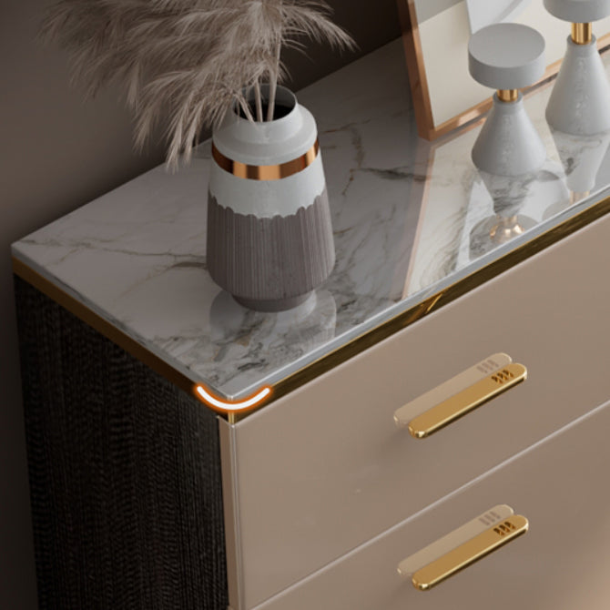 Glam Sideboard Cabinet Stone Sideboardtisch mit Schubladen für Esszimmer