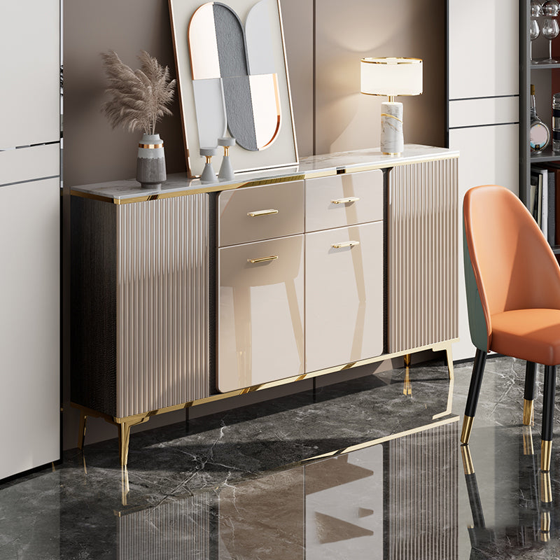 Glam Sideboard Cabinet Stone Sideboardtisch mit Schubladen für Esszimmer
