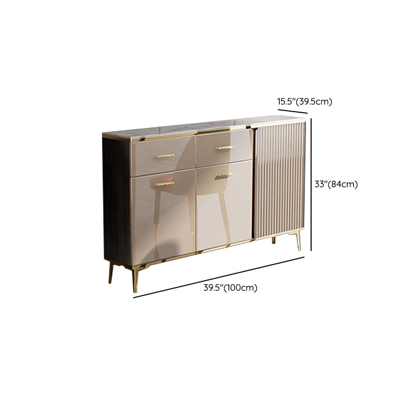 Glam Sideboard Cabinet Stone Sideboardtisch mit Schubladen für Esszimmer