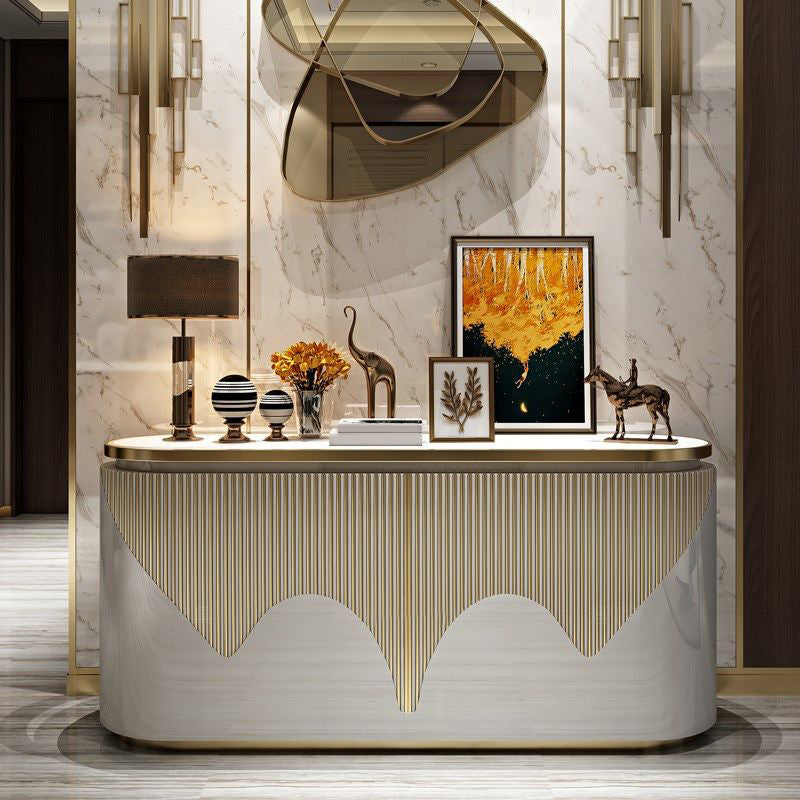 Glam Sideboard Armadio ingegnerizzato in legno Tavolo da sideboard con porte per sala da pranzo