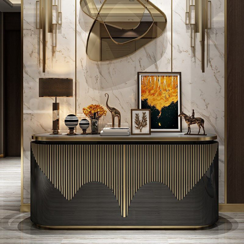 Glam Sideboard Armadio ingegnerizzato in legno Tavolo da sideboard con porte per sala da pranzo