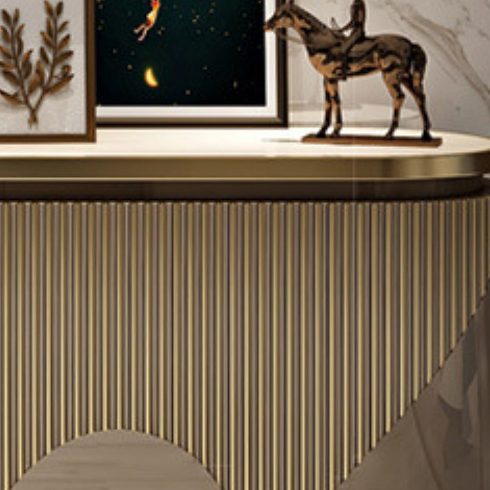 Glam Sideboard Armadio ingegnerizzato in legno Tavolo da sideboard con porte per sala da pranzo