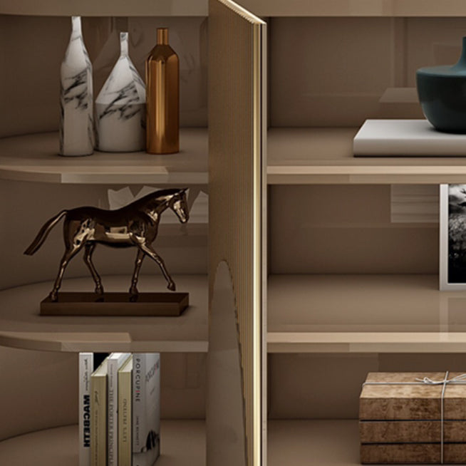 Glam Sideboard Armadio ingegnerizzato in legno Tavolo da sideboard con porte per sala da pranzo