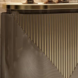 Glam Sideboard Armadio ingegnerizzato in legno Tavolo da sideboard con porte per sala da pranzo