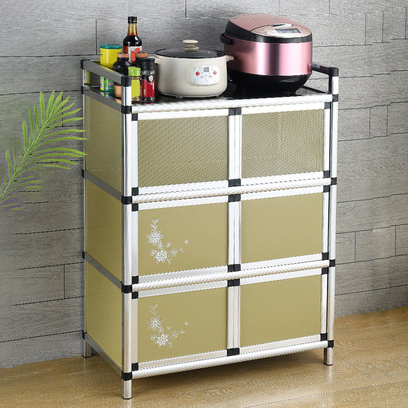 Contemporary Sideboard Cabinet Metal Sideboard Table with Doors for Dining Room Clearhalo 'buffet_sideboard' 'Buffets & Sideboards' 'furn' 'furn_buffet_sideboard' 'Furniture' 'Kitchen & Dining Furniture' 7538279