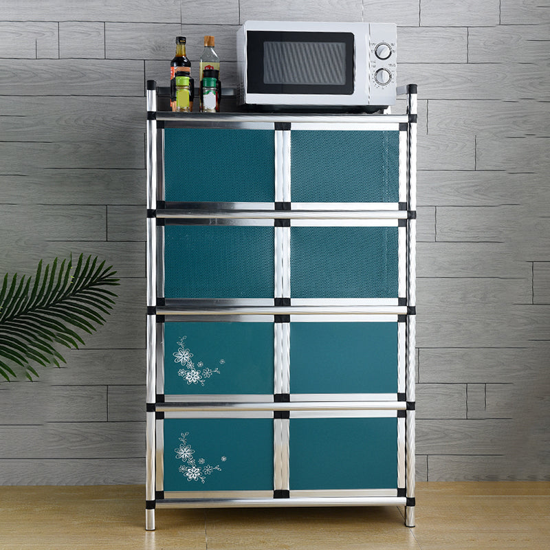 Contemporary Sideboard Cabinet Metal Sideboard Table with Doors for Dining Room Clearhalo 'buffet_sideboard' 'Buffets & Sideboards' 'furn' 'furn_buffet_sideboard' 'Furniture' 'Kitchen & Dining Furniture' 7538283