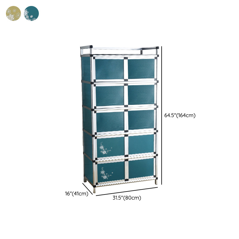 Contemporary Sideboard Cabinet Metal Sideboard Table with Doors for Dining Room Clearhalo 'buffet_sideboard' 'Buffets & Sideboards' 'furn' 'furn_buffet_sideboard' 'Furniture' 'Kitchen & Dining Furniture' 7538317