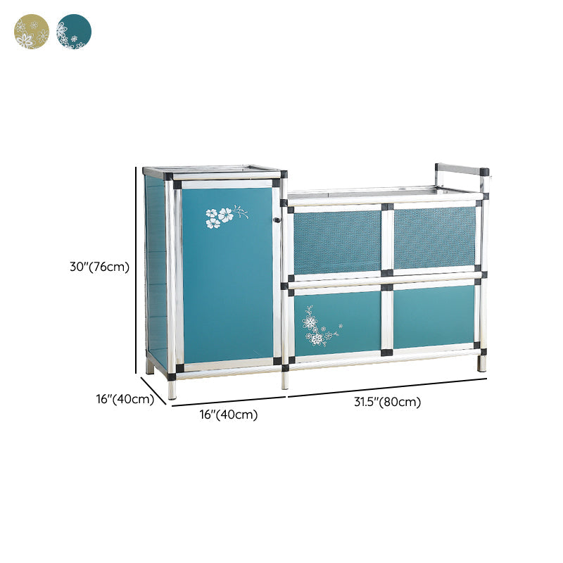 Contemporary Sideboard Cabinet Metal Sideboard Table with Doors for Dining Room Clearhalo 'buffet_sideboard' 'Buffets & Sideboards' 'furn' 'furn_buffet_sideboard' 'Furniture' 'Kitchen & Dining Furniture' 7538318
