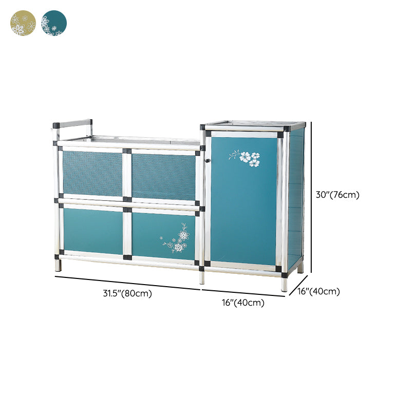 Contemporary Sideboard Cabinet Metal Sideboard Table with Doors for Dining Room Clearhalo 'buffet_sideboard' 'Buffets & Sideboards' 'furn' 'furn_buffet_sideboard' 'Furniture' 'Kitchen & Dining Furniture' 7538319