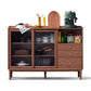 Contemporary Sideboard Cabinet Oak Sideboard Table with Drawers for Dining Room 47.2"L x 11.8"W x 38.6"H Walnut Clearhalo 'buffet_sideboard' 'Buffets & Sideboards' 'furn' 'furn_buffet_sideboard' 'Furniture' 'Kitchen & Dining Furniture' 7538324