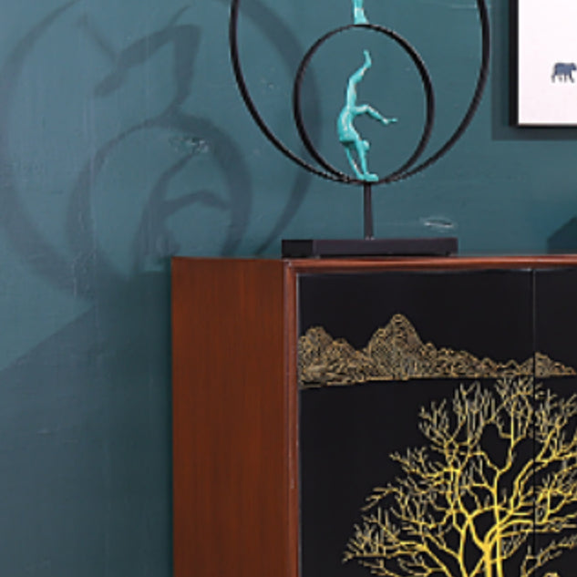 Mesa del lado del abedul del tablero lateral con puertas para el comedor