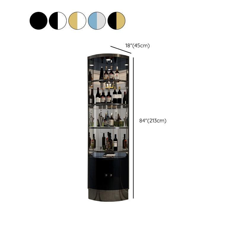 Glam Style Corner Cabinet Solid Color 2-door Accent Cabinet with Shelves Clearhalo 'Cabinets & Chests' 'cabinets_chests' 'furn' 'furn_cabinets_chests' 'Furniture' 'Living Room Furniture' 7538557