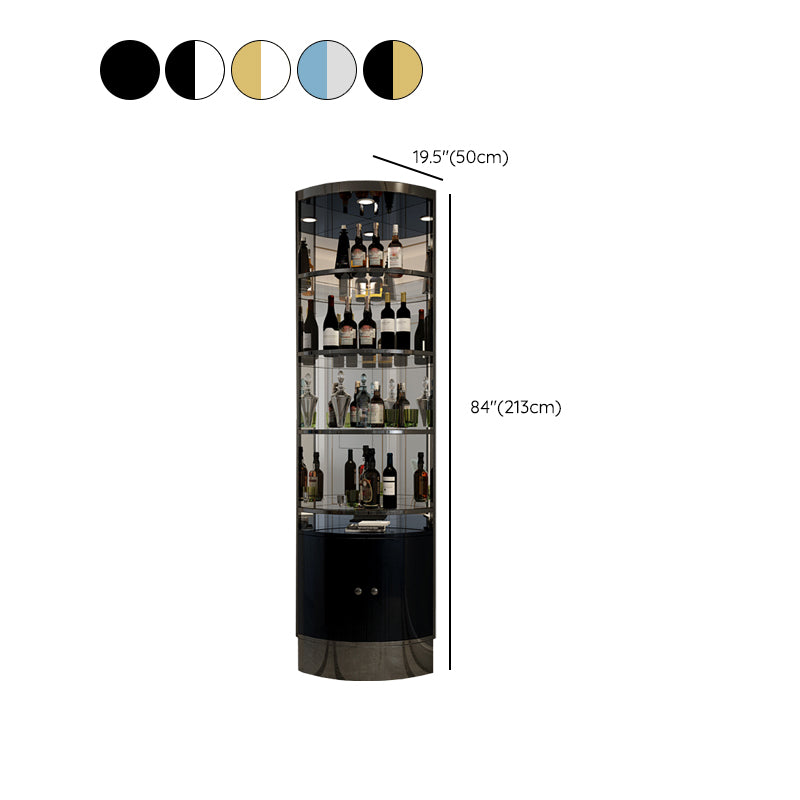 Glam Style Corner Cabinet Solid Color 2-door Accent Cabinet with Shelves Clearhalo 'Cabinets & Chests' 'cabinets_chests' 'furn' 'furn_cabinets_chests' 'Furniture' 'Living Room Furniture' 7538558