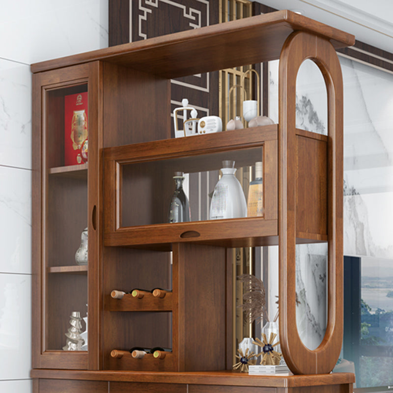 Modern Solid Wood Cabinet 15.74" Wide Accent Cabinet with Drawers and Doors