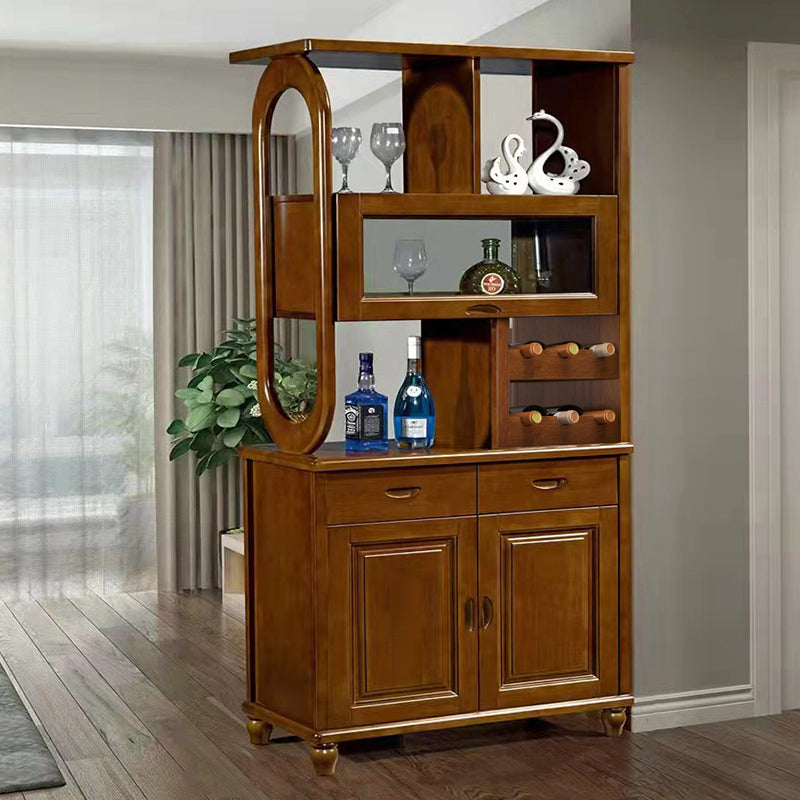 Modern Solid Wood Cabinet 15.74" Wide Accent Cabinet with Drawers and Doors