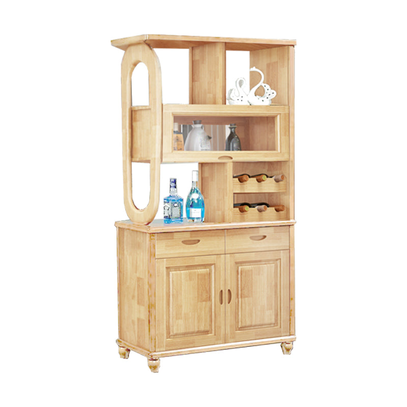 Modern Solid Wood Cabinet 15.74" Wide Accent Cabinet with Drawers and Doors