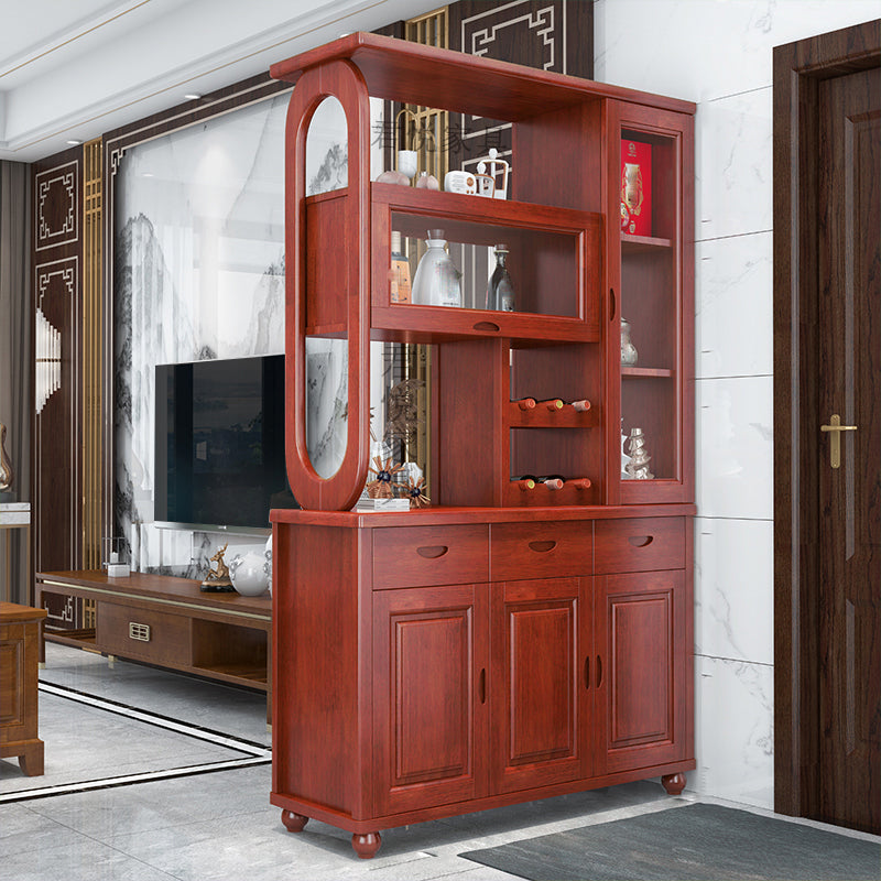 Modern Solid Wood Cabinet 15.74" Wide Accent Cabinet with Drawers and Doors