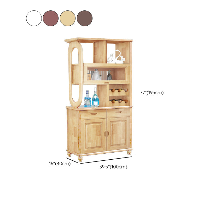 Modern Solid Wood Cabinet 15.74" Wide Accent Cabinet with Drawers and Doors