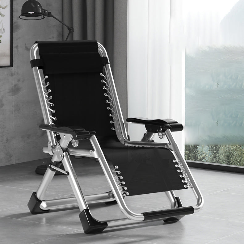 Sedia reclinabile interna con base in metallo e blocco della posizione e braccia