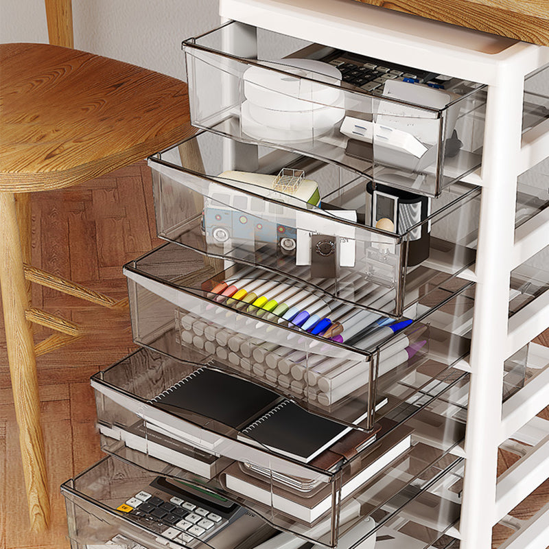 Archivo de archivos transparentes verticales Cajones de plástico contemporáneos Archivo