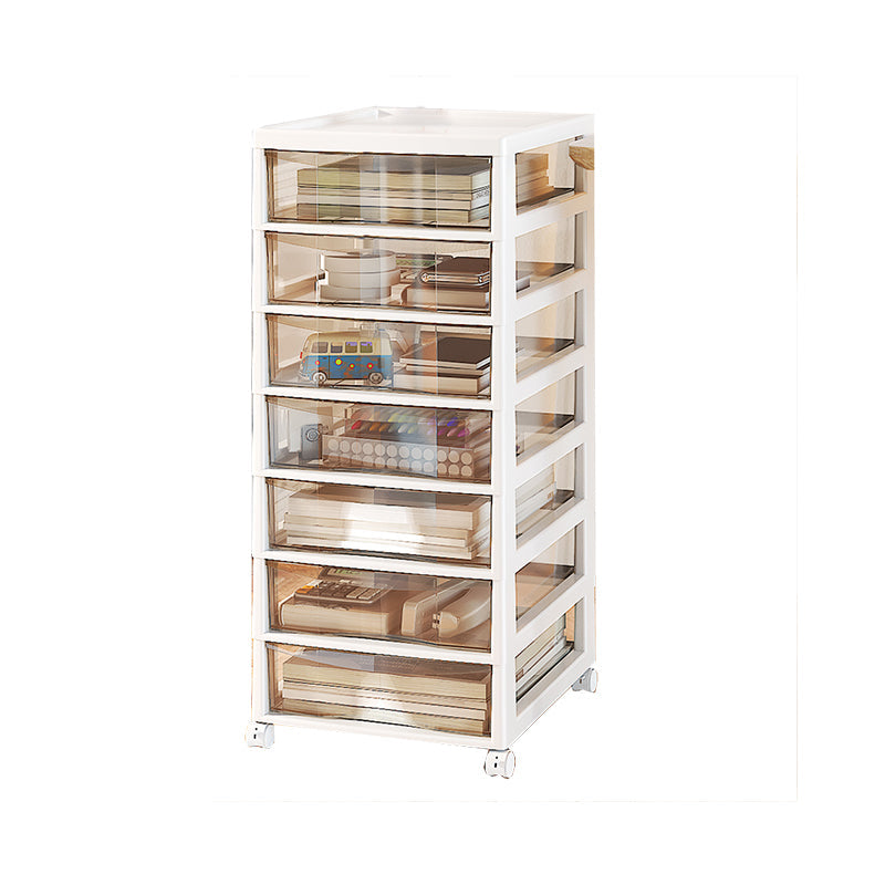 Archivo de archivos transparentes verticales Cajones de plástico contemporáneos Archivo