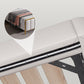 Glam -standaard bed gestoffeerd hoofdeinde massief houten beige paneelbed