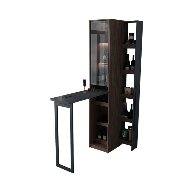 Tavolo da bancone moderno rettangolare in legno Set tavolo da bar pieghevole da 2 pezzi per soggiorno