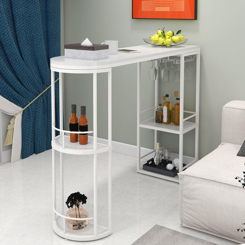 Glam Style Bar Table Set 1/2 Pcs White Granite Bar Table Set Table White Clearhalo 'Bar Furniture' 'furn' 'furn_home_bar_bar_sets' 'Furniture' 'Home Bars & Bar Sets' 'home_bar_bar_sets' 'Kitchen & Dining Furniture' 7548086