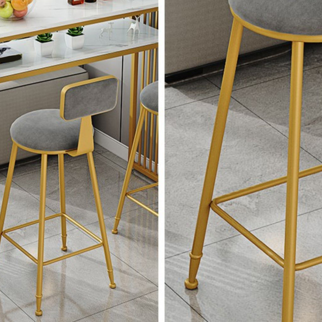 Rectangle Bar Pub Table Set 1/3/4/5 Pcs Metal and Wood Bar Table and Upholstered Stools Clearhalo 'Bar Furniture' 'furn' 'furn_home_bar_bar_sets' 'Furniture' 'Home Bars & Bar Sets' 'home_bar_bar_sets' 'Kitchen & Dining Furniture' 7548110
