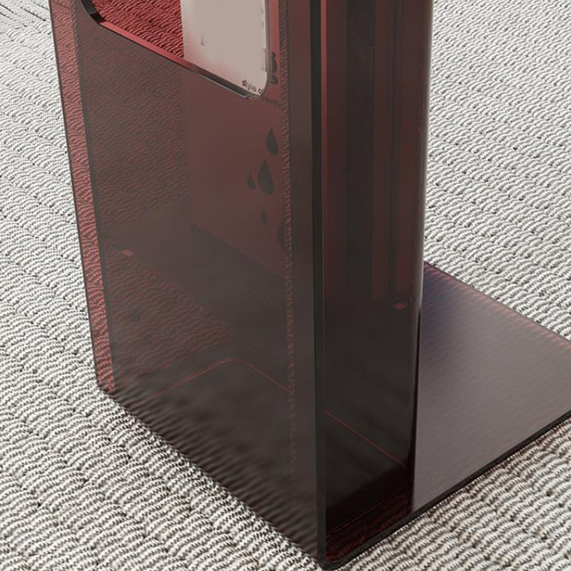 Contemporary Sofa Side Accent Table Plastic Pedestal Living Room with Storage Clearhalo 'Coffee & Accent Tables' 'End & Side Tables' 'end_side_tables' 'furn' 'furn_end_side_tables' 'Furniture' 'Living Room Furniture' 7548203