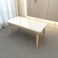 Contemporary Dining Table White Dining Table with Solid Wood Base