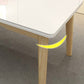 Contemporary Dining Table White Dining Table with Solid Wood Base