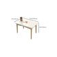 Contemporary Dining Table White Dining Table with Solid Wood Base