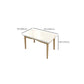 Contemporary Dining Table White Dining Table with Solid Wood Base