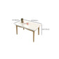 Contemporary Dining Table White Dining Table with Solid Wood Base