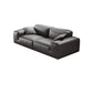 Black Genuine Leather Sectionals 30.7" H Square Arm Sectional Sofa Set 4-Seater Sofa Genuine Leather Clearhalo 'furn' 'furn_sectionals' 'Furniture' 'Living Room Furniture' 'Sectionals' 7548325