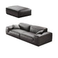 Black Genuine Leather Sectionals 30.7" H Square Arm Sectional Sofa Set 5-Seater Sofa with Ottoman Genuine Leather Clearhalo 'furn' 'furn_sectionals' 'Furniture' 'Living Room Furniture' 'Sectionals' 7548331