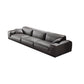 Black Genuine Leather Sectionals 30.7" H Square Arm Sectional Sofa Set Genuine Leather Clearhalo 'furn' 'furn_sectionals' 'Furniture' 'Living Room Furniture' 'Sectionals' 7548333