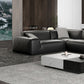 Black Genuine Leather Sectionals 30.7" H Square Arm Sectional Sofa Set Clearhalo 'furn' 'furn_sectionals' 'Furniture' 'Living Room Furniture' 'Sectionals' 7548334