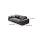 Black Genuine Leather Sectionals 30.7" H Square Arm Sectional Sofa Set Clearhalo 'furn' 'furn_sectionals' 'Furniture' 'Living Room Furniture' 'Sectionals' 7548343