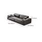 Black Genuine Leather Sectionals 30.7" H Square Arm Sectional Sofa Set Clearhalo 'furn' 'furn_sectionals' 'Furniture' 'Living Room Furniture' 'Sectionals' 7548345