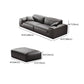 Black Genuine Leather Sectionals 30.7" H Square Arm Sectional Sofa Set Clearhalo 'furn' 'furn_sectionals' 'Furniture' 'Living Room Furniture' 'Sectionals' 7548346
