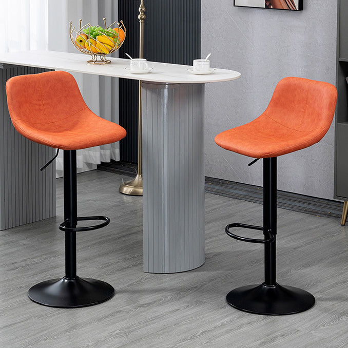 Modern Home Leather Stool Swivel Adjustable Footrest Barstool Clearhalo 'Bar Furniture' 'Bar Stools' 'bar_stools' 'furn' 'furn_bar_stools' 'Furniture' 'furniture_bar_stools' 'Kitchen & Dining Furniture' 7548790