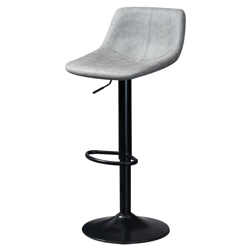 Modern Home Leather Stool Swivel Adjustable Footrest Barstool Clearhalo 'Bar Furniture' 'Bar Stools' 'bar_stools' 'furn' 'furn_bar_stools' 'Furniture' 'furniture_bar_stools' 'Kitchen & Dining Furniture' 7548791