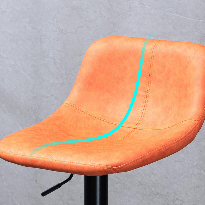 Modern Home Leather Stool Swivel Adjustable Footrest Barstool Clearhalo 'Bar Furniture' 'Bar Stools' 'bar_stools' 'furn' 'furn_bar_stools' 'Furniture' 'furniture_bar_stools' 'Kitchen & Dining Furniture' 7548792