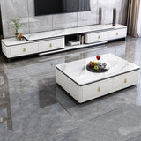 Stone TV Media Console Contemporary Stand Console with Drawers Clearhalo 'furn' 'furn_tv_stands_entertainment_centers' 'Furniture' 'Living Room Furniture' 'TV Stands & Entertainment Centers' 'TV Stands & Media Storage Furniture' 'tv_stands_entertainment_centers' 7549401