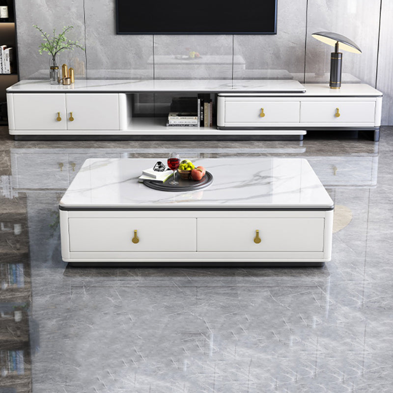 Stone TV Media Console Contemporary Stand Console with Drawers Clearhalo 'furn' 'furn_tv_stands_entertainment_centers' 'Furniture' 'Living Room Furniture' 'TV Stands & Entertainment Centers' 'TV Stands & Media Storage Furniture' 'tv_stands_entertainment_centers' 7549405