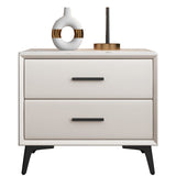 ストーンベッドサイドキャビネットモダンアクセントテーブルナイトスタンドの引き出し付き