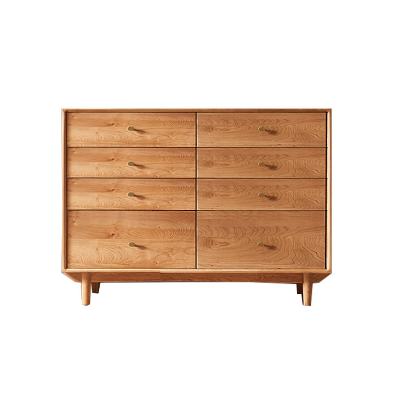 Traditional Horizontal Double Dresser Wood Storage Dresser with Drawers for Home 53"L x 18"W x 39"H Clearhalo 'Bedroom Furniture' 'Dressers & Chests' 'dressers_chests' 'furn' 'furn_dressers_chests' 'Furniture' 7549516