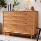 Traditional Horizontal Double Dresser Wood Storage Dresser with Drawers for Home Clearhalo 'Bedroom Furniture' 'Dressers & Chests' 'dressers_chests' 'furn' 'furn_dressers_chests' 'Furniture' 7549517